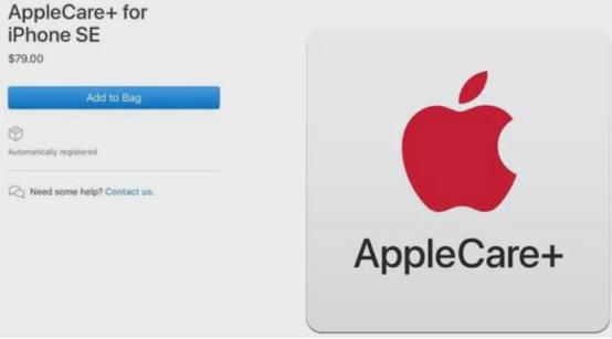 iPhone SE的AppleCare +成本仅为79美元 低于iPhone 8的129美元