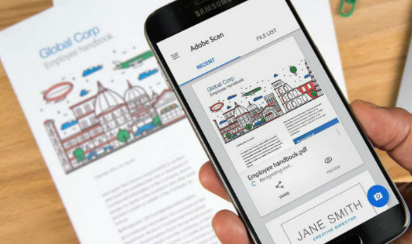 针对Android和iOS推出具有文本识别功能的Adobe  Scan  App   