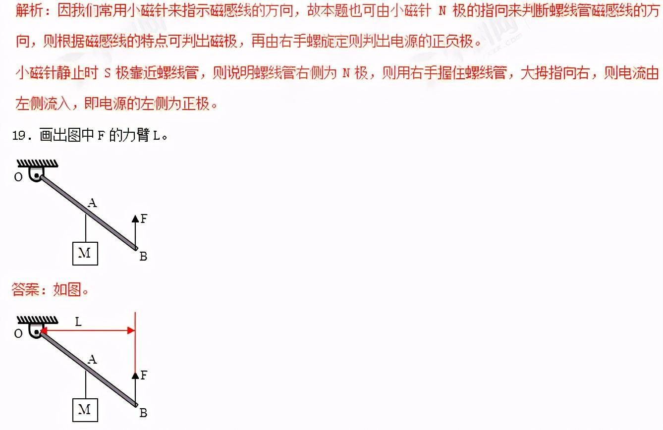 初中物理作图题训练题