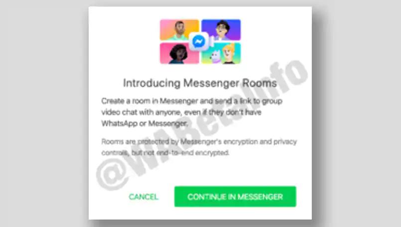 WhatsApp  Web获得Facebook  Messenger  Rooms快捷方方式