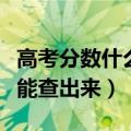 高考分数什么时候能知道（高考分数什么时候能查出来）