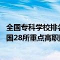 全国专科学校排名前十的学校（中国最好的专科学校排名 全国28所重点高职院校）