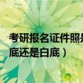 考研报名证件照是白底还是蓝底（考研报名照片要求几寸 蓝底还是白底）