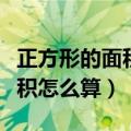 正方形的面积怎么算小学三年级（正方形的面积怎么算）