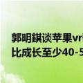 郭明錤谈苹果vr歌尔（郭明錤：预期年Pico VR出货量将同比成长至少40-50%达100-150万台）