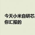 今天小米自研芯片最新更新取得重要进展雷军：我很快会向你汇报的