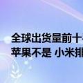 全球出货量前十手机（今日最新更新 全球手机出货量公布：苹果不是 小米排第三）