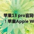 苹果13 pro官网价（今日最新更新 价格追平iPhone 13 Pro！苹果Apple Watch Pro曝光）