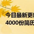 今日最新更新阿里国际站：活帖已收到超过44000份简历