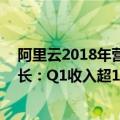 阿里云2018年营收（今日最新更新 阿里云服务实现逆势增长：Q1收入超176亿、上涨10%）