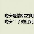 晚安是情侣之间的对话吗（如果一对恋人每天的对话只剩“晚安”了他们到底怎么了）