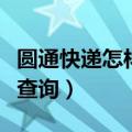 圆通快递怎样查询单号（圆通速递快递单怎么查询）