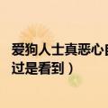 爱狗人士真恶心自己没吃过肉（没杀过任何生灵 所谓爱狗不过是看到）