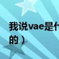 我说vae是什么歌（VAE的新歌都有哪些好听的）