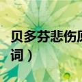 贝多芬悲伤原唱（求助！《贝多芬的悲伤》歌词）