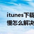 itunes下载速度太慢了（itunes下载速度太慢怎么解决）