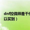 dnf控偶师是干什么的（DNF里控偶师需要的材料在哪里可以买到）