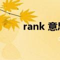 rank 意思（rank有查询的意思吗）