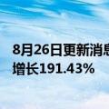 8月26日更新消息 老白干酒：上半年净利润3.63亿元，同比增长191.43%