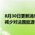 8月30日更新消息 因合同分歧，俄气公司8月30日起进一步减少对法国能源公司Engie供气