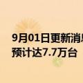 9月01日更新消息 乘联会崔东树预判：8月特斯拉中国销量预计达7.7万台