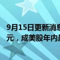 9月15日更新消息 美国国际集团旗下寿险公司募资近17亿美元，成美股年内最大规模IPO