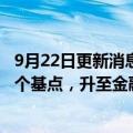 9月22日更新消息 美国三大银行将把最优惠贷款利率上调75个基点，升至金融危机以来最高水平