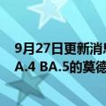 9月27日更新消息 欧洲药品管理局开始评估针对奥密克戎BA.4 BA.5的莫德纳二价疫苗