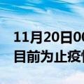 11月20日00时新疆双河累计疫情数据及双河目前为止疫情总人数