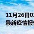 11月26日03时吉林白山疫情每天人数及白山最新疫情报告发布