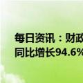 每日资讯：财政部：11月体育彩票机构销售387.66亿元，同比增长94.6%