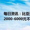 每日资讯：比亚迪汽车调整相关车型官方指导价，上调幅度2000-6000元不等