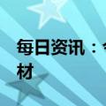 每日资讯：今日1只新股申购：上交所江瀚新材