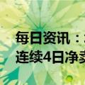 每日资讯：北向资金单边净卖出52.96亿元，连续4日净卖出