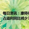 每日资讯：康师傅控股：方便面毛利率下降，2022年股东应占溢利同比减少30.77%至26.32亿元