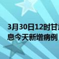 3月30日12时甘肃陇南最新疫情情况数量及陇南疫情最新消息今天新增病例