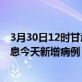 3月30日12时甘肃嘉峪关疫情最新动态及嘉峪关疫情最新消息今天新增病例