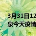 3月31日12时甘肃酒泉疫情新增病例数及酒泉今天疫情多少例了