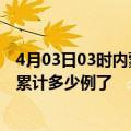 4月03日03时内蒙古兴安最新疫情确诊人数及兴安疫情患者累计多少例了