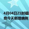 4月04日21时福建泉州疫情最新数据今天及泉州疫情最新消息今天新增病例