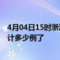 4月04日15时浙江嘉兴最新疫情确诊人数及嘉兴疫情患者累计多少例了