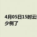 4月05日15时云南文山疫情情况数据及文山疫情今天确定多少例了