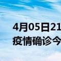 4月05日21时上海本轮疫情累计确诊及上海疫情确诊今日多少例