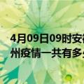 4月09日09时安徽安庆滁州疫情总共确诊人数及安庆安徽滁州疫情一共有多少例