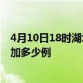 4月10日18时湖北潜江疫情最新消息数据及潜江疫情今天增加多少例