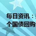 每日资讯：美国财政部将启动2000年以来首个国债回购计划