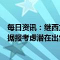 每日资讯：继西太平洋合众银行后，美国阿莱恩斯西部银行据报考虑潜在出售