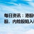 每日资讯：港股收评：恒生科技指数收涨0.34%，中资券商股、内险股陷入调整，锂电池、制药等板块涨幅居前