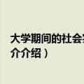 大学期间的社会实践有哪些（大学期间社会实践包括什么简介介绍）