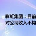 彩虹集团：目前获得一些海外市场订单，但总体金额不大，对公司收入不构成实质影响